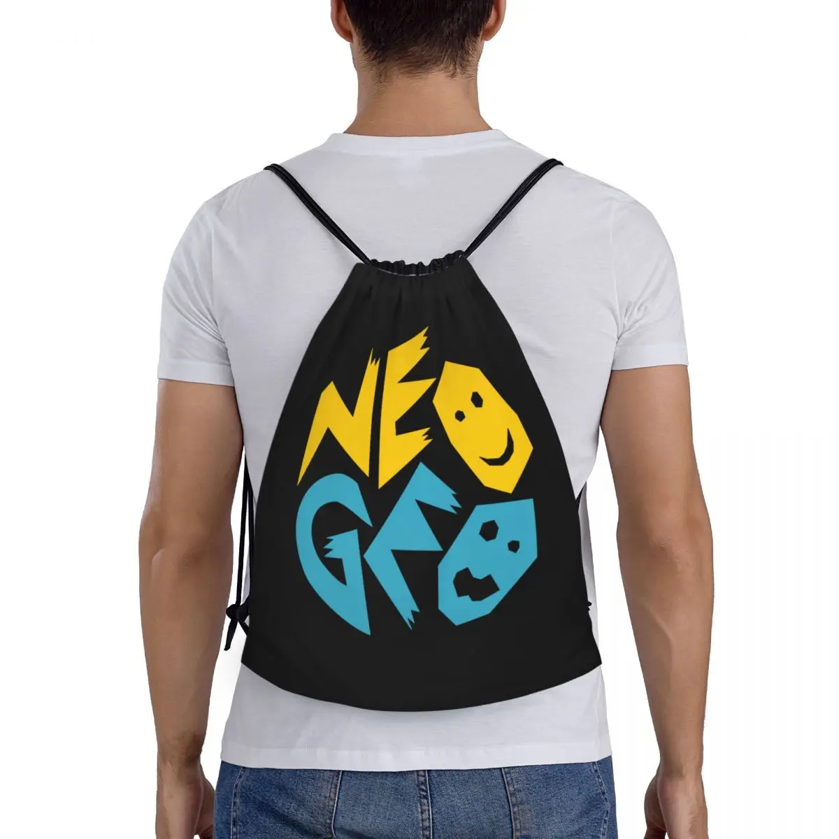 Neogeo Arcade Kordel zug Rucksack Frauen Männer Sport Gym Sackpack faltbare Einkaufstasche Sack