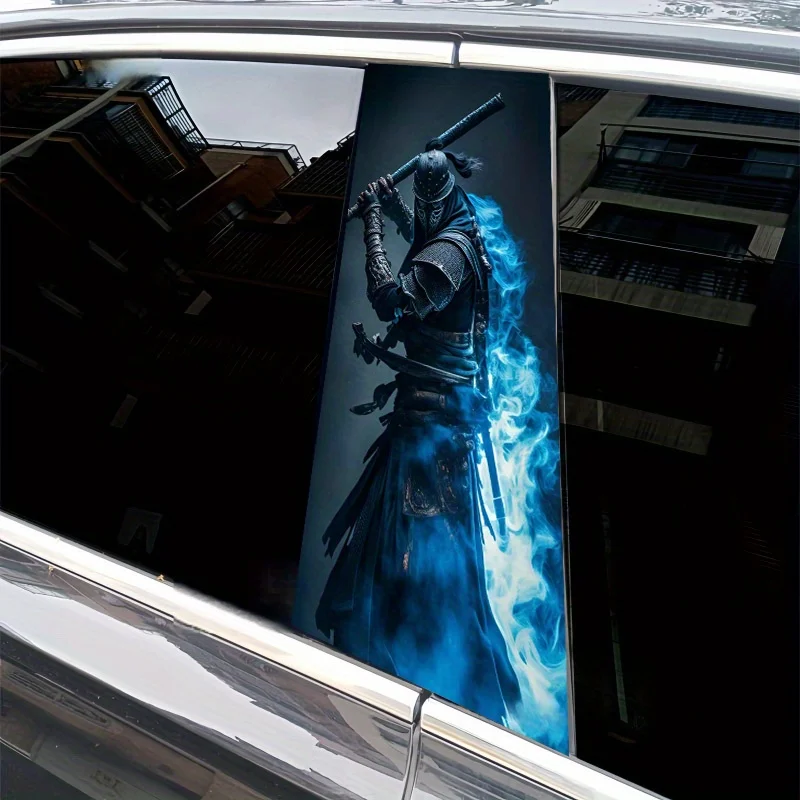 

2-Piece Blue Ninja Killer Car Pillar Sticker - Waterproof and Scratch Resistant, Suitable for All Models