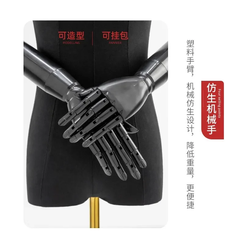 for Black Flat Shoulder Model Props Women Clothing Half Body Dummy Table Clothing Store Right Angle Shoulder Window Display