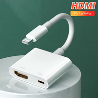 HD 1080P Lightning to HDMI Adapter with Audio Sync Projection Converter Cable for iPhone iPad Pro/Mini TV Screen Mirroring