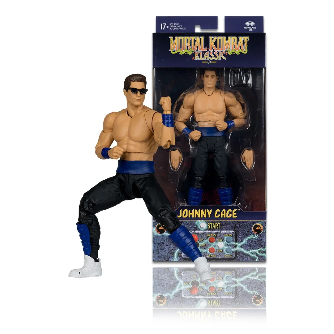 Mcfarlane Toys Mortal Kombat 7 inch Klassiek Wv4 Johnny Cage/Ermac actiefiguur ﻿ Garagekit-modelpop - afbeelding 1