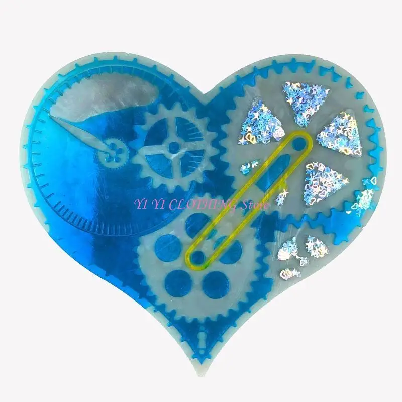 

N5KF Wall Hanging Resin Moulds Heart Silicone Moulds Hat Gear for Butterfly Epoxy Mould for DIY Craft Home Decoration