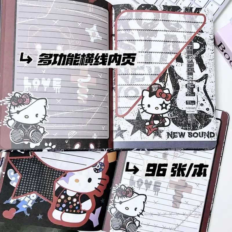 Cute Cartoon Sanrio Characters Hellokitty Figure A5 Soft Cover Full Color Inner Page Lineae Transversae Notebook Diary Present