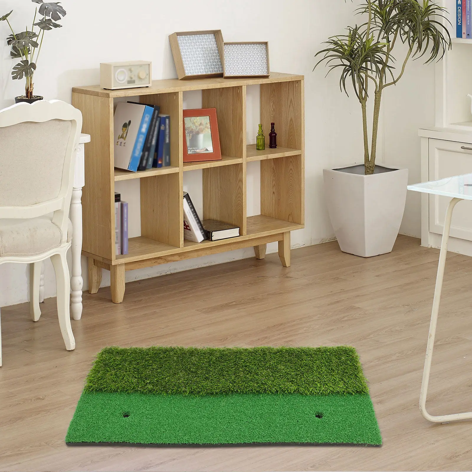 

Practice Mat Portable Golf Hitting Mat Long Short Grass 30x60cm Indoor Outdoor Training Aid Realistic Simulation Green