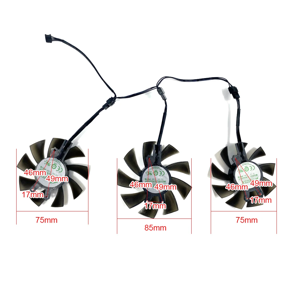 Cooling Fan HOF RTX2080 SUPER  RTX2070 RTX2060 SUPER GALAXY GeForce RTX 2080 SUPER HOF Classic 75MM 85MM 4PIN GA92A2H GPU FAN