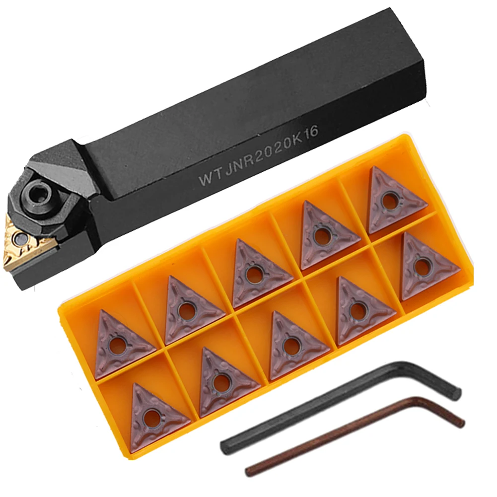 

1 Set WTJNR 2020K16 Turning Tool Holder TNMG160408 TNMG332 Carbide Insert +WTJNR2020K16 Lathe Turning Tool Holder
