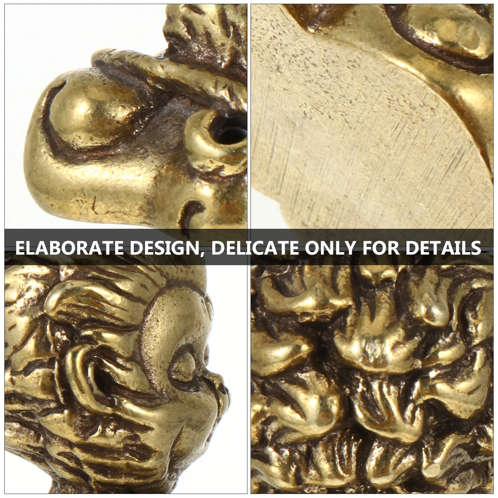 

Brass Wukong Ornaments Mini Monkey King Adornment Vintage Decoration Fish Tank Statue Copper Festival Gift Desktop Figurine