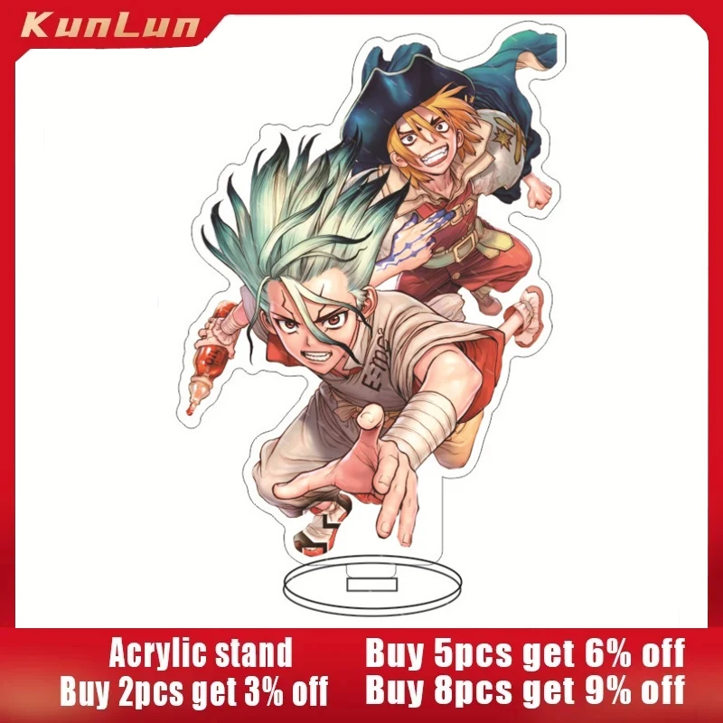 

Dr. Stone Japanese Anime Peripherals Ishigami Senkuu Acrylic Stand Figure Collectible Desk Ornaments Best Birthday Gift Boy Toy