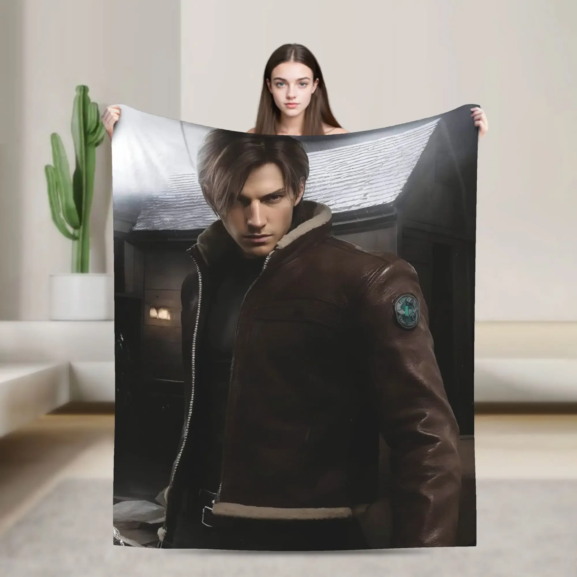 

Плед Leon Kennedy Resident Evil: Теплое и качественное постельное белье для зимы, для детей, для дивана и кресла, модный тренд, покрывало