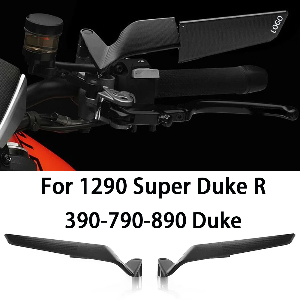 

With LOGO Mirror 790Duke 890DUKE Motorcycle Rearview Mirror For 790 890 Duke Mirrors Accessory 1290Super Duke R Invisible mirror