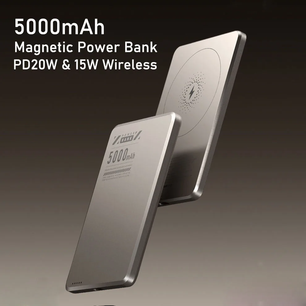 

5000mAh Wireless Power Bank PD20W USB Type-C Fast Charging Compatible with For Magsafe for iPhone 16/15/14/13/12/11 pro Max