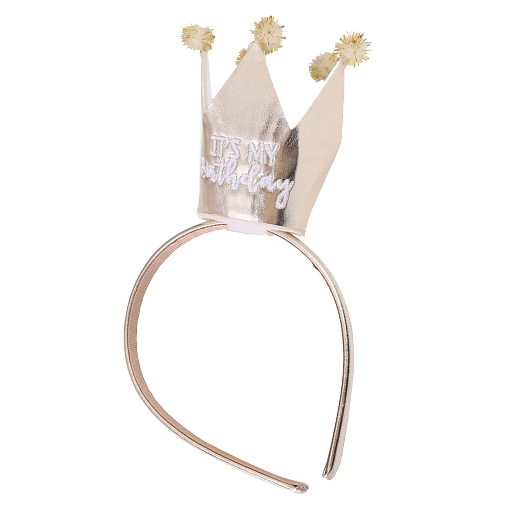 

Birthday Headb Kids Party Hair Decor Adorable Crown Hoops Plastic Lightweight Comfortable Wear Smooth Material Perfect Headdress