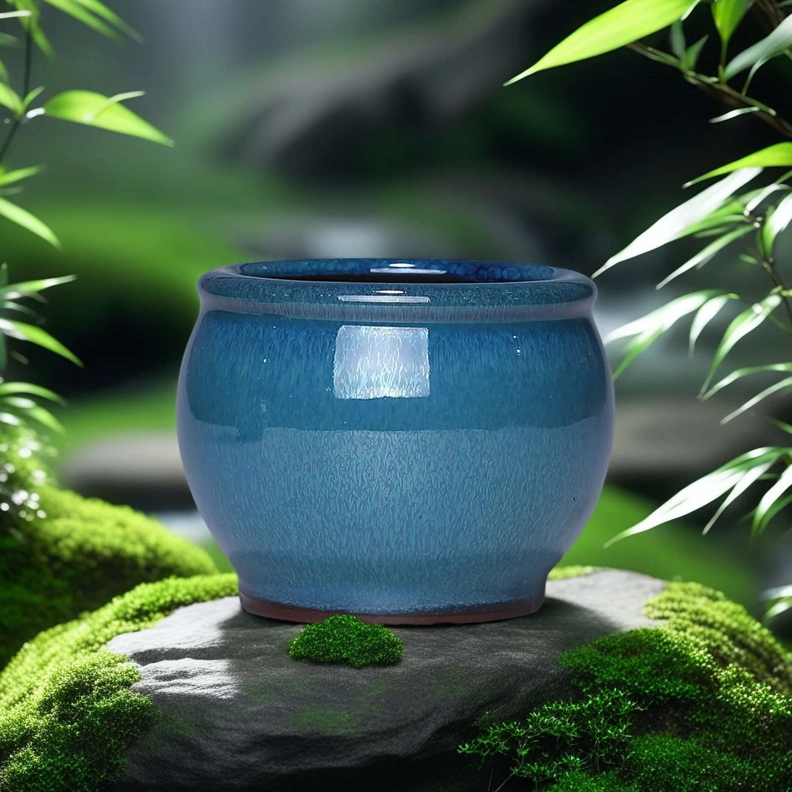 

Retro Ceramic Flower Pots with Drain Hole Elegant Promote Healthy Growth Planter for Balcony Living Room Bedroom