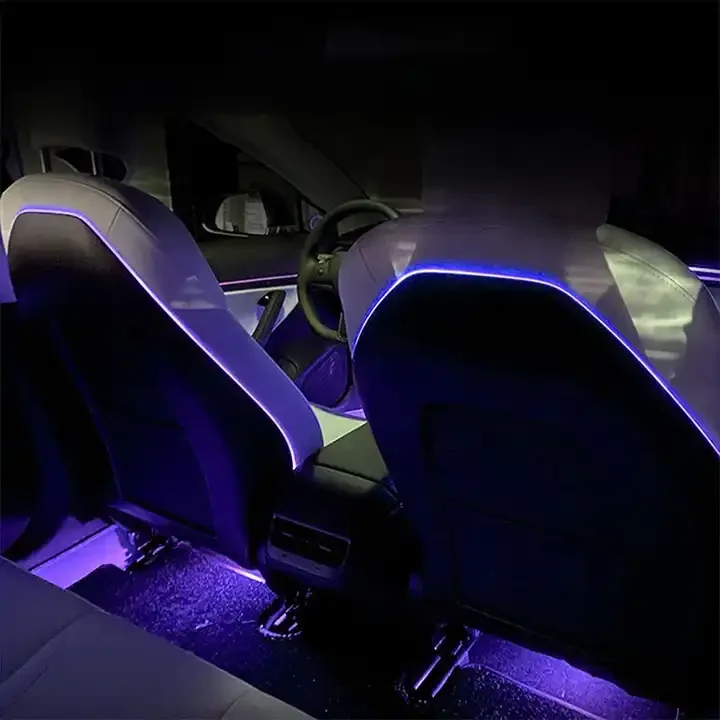 

Manufacture Price 6W 128 Colors Atmosphere Light Automotive Interior Ambient Lights Led Light Kit for Tesla Model 3 or Y Parts