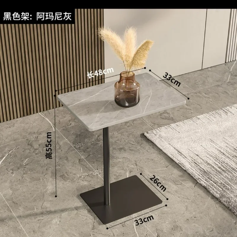 Nordic Rock Sofa Side Luxury Creative Square Round Small Coffee Table Iron Corner Movable Side Table Simple Tables