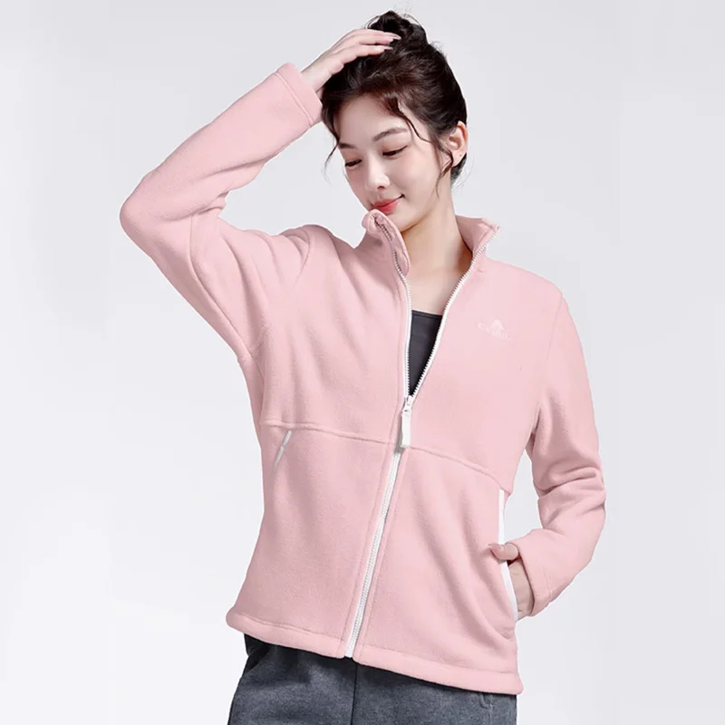 GOLDEN CAMEL Women's Yoga Wear Suit Plus Velvet Thickened Men's Fleece Jacket Winter Long Sleeve Clothes Sportswear Casual Top