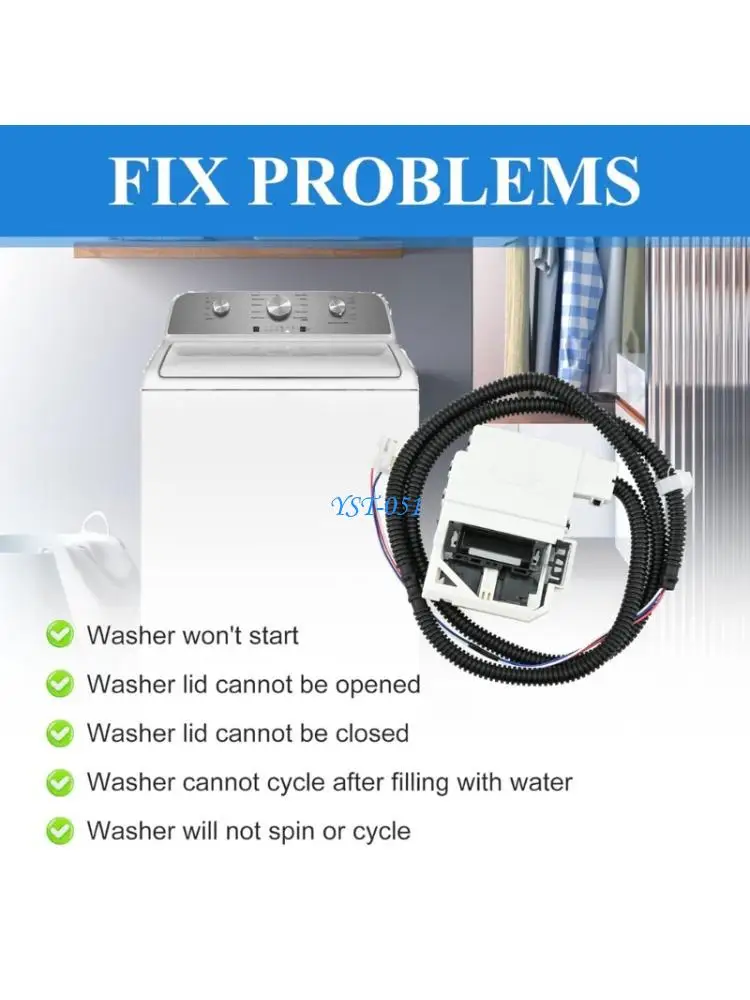 Conjunto bloqueo tapa lavadora E15A WH08X32657 Kits reemplazo servicio bloqueo tapa lavadora