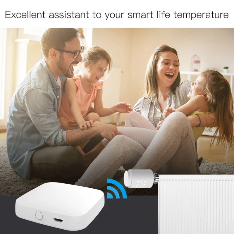 Tuya ZigBee Smart Radiator Actuator Programmable Thermostatic Radiator Valve Temperature Controller Alexa Google Voice Control