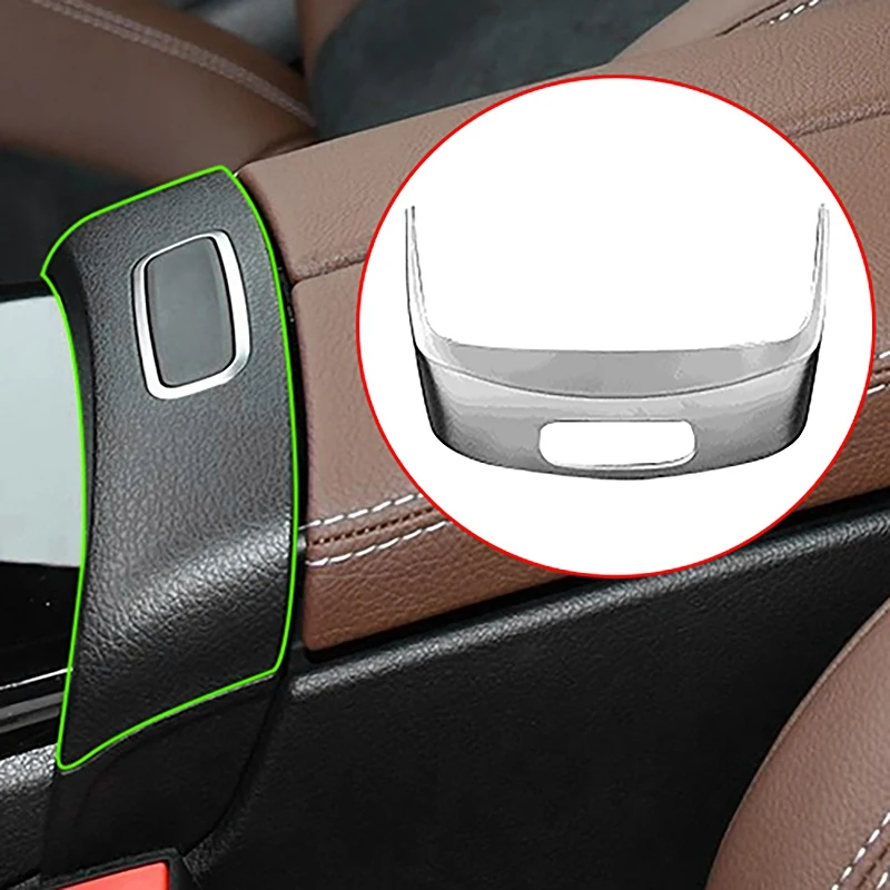 Car Chrome Center Armrest Box Switch Button Frame Sticker Trim Cover for Mercedes Benz A Class W177