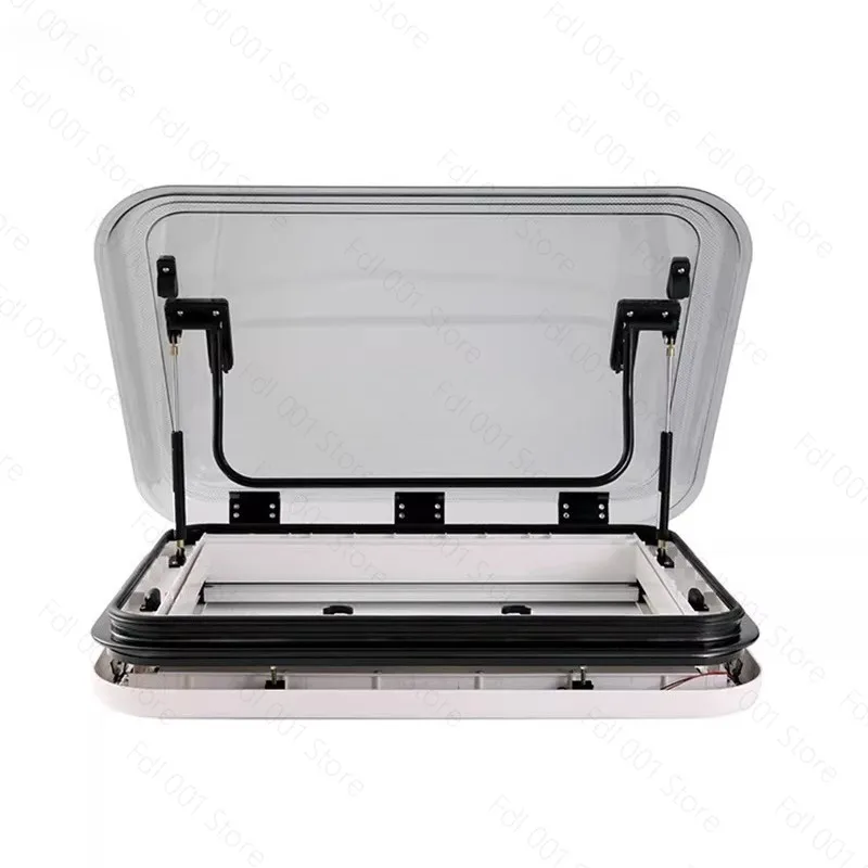 

Customized Large Caravan RV Skylight Roof Vent 3-Size With LED Light 500/700/800 X 500Mm Cut Out For Motorhome