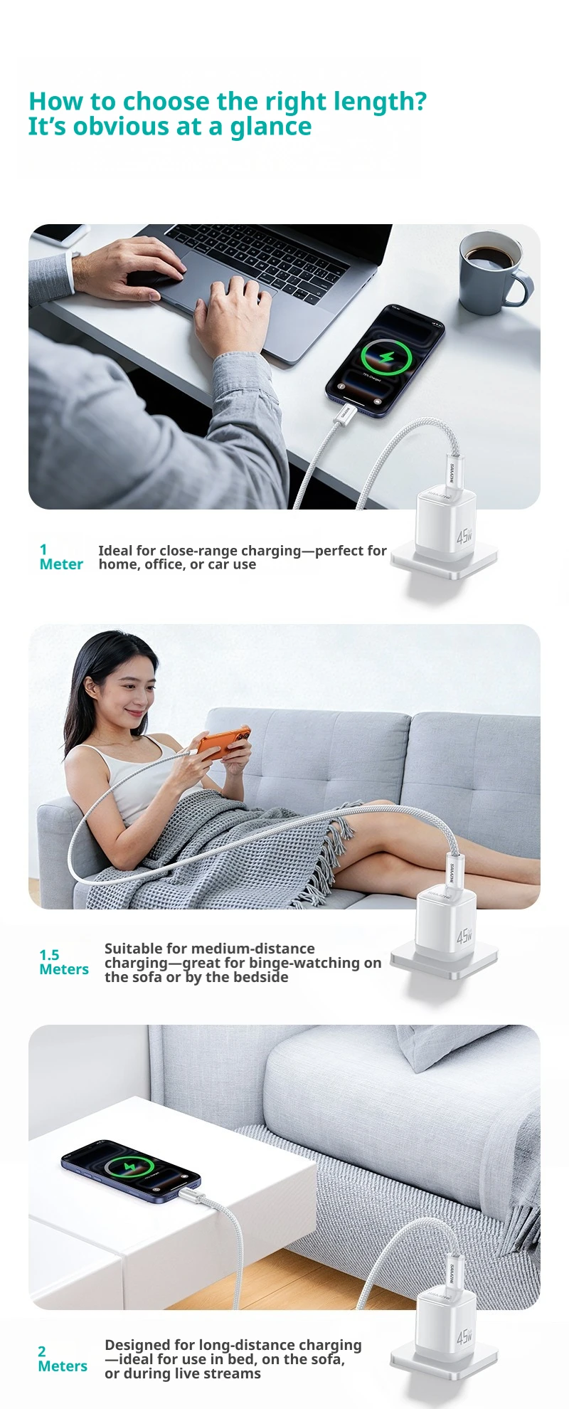SAMZHE 100W USB-C-auf-USB-C-Kabel für MacBook, iPhone 17, 16, iPad, Samsung, Xiaomi – PD-Schnellladung, 5A, E-Marker-Chip – Detail 16
