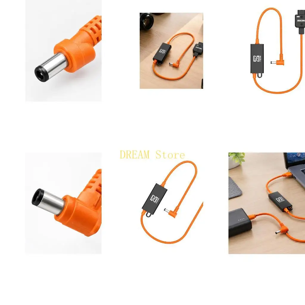D-Tap to 19.5V Power Cable for FX6 and FX9 Cameras, with Regulated Delivery, Aluminum Housings, and Right-Angle Round Tip for