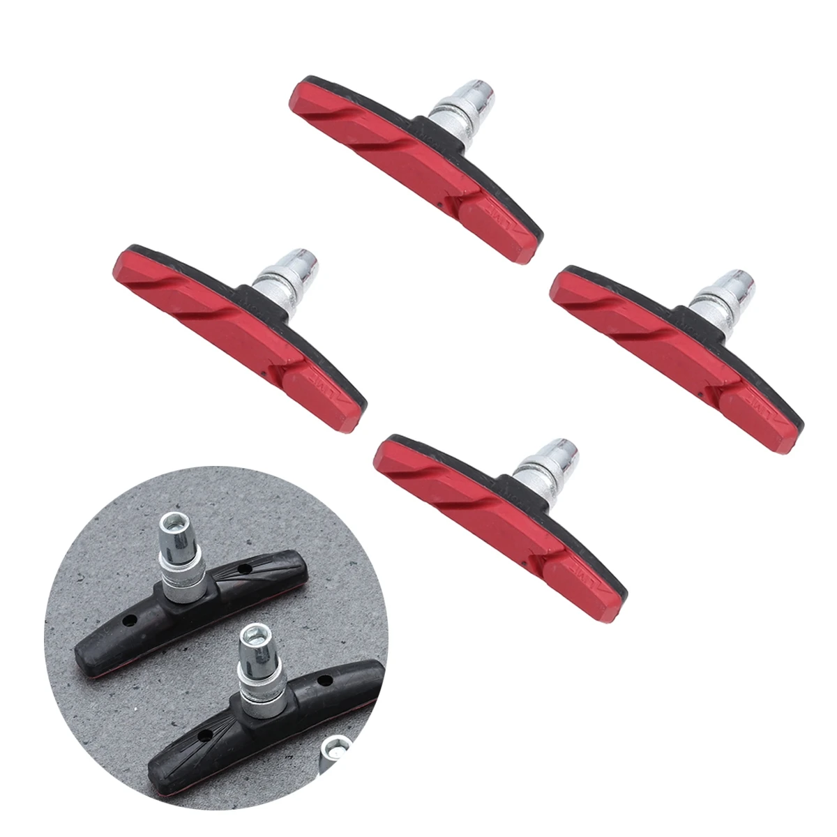 

Brake Pads Bike Mountain Rubber Stainless Steel Non-Slip Waterproof Durable Wheel Rim Protection Front for