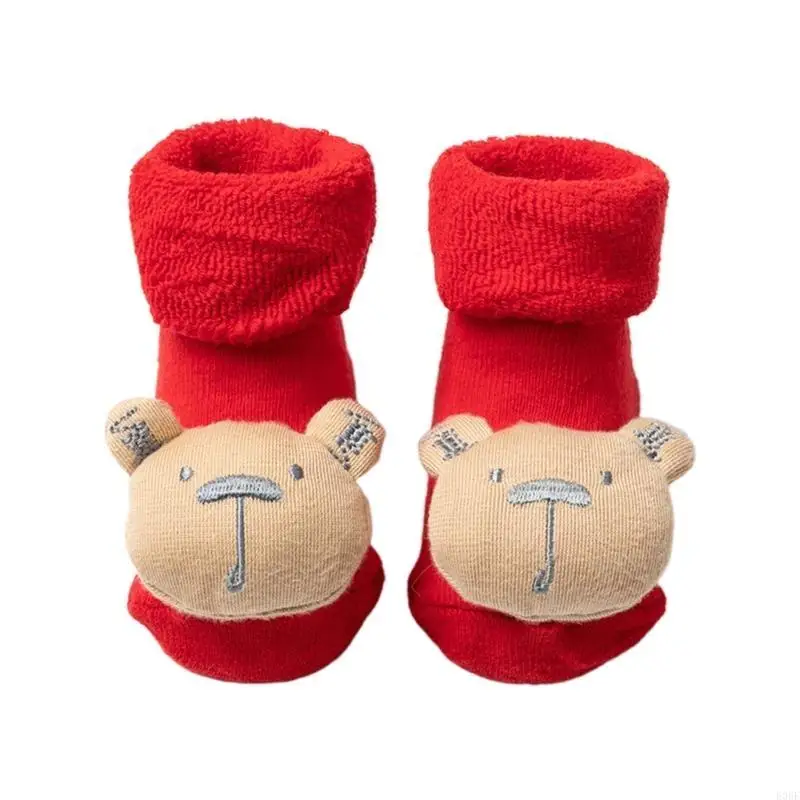 

E06f детские рождественские носки с ручками Unisex Baby новорожденный короткие носки рождественские подарки