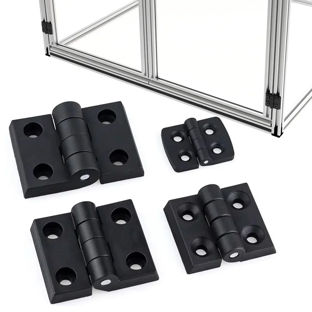 

4Pcs Hard Plastic Butt Hinge Connector Nylon Door Connector Drawer for V-Slot Profiles Electric Cabinet Furniture Door Fittings