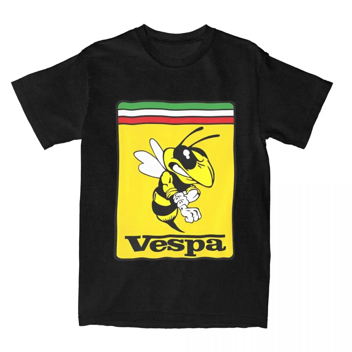 O Neck Hip Hop Printed Tee Shirt Men V-Vespas Motorbike  Round Neck Logo Bee Cotton Tees Summer Y2K Funny Short-Sleeve T-Shirt