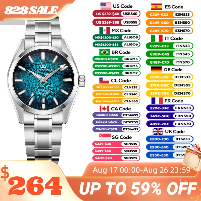 Dress Watch Ultra Thin - Addieskin K003 Ultradünne Dressuhr für Herren,