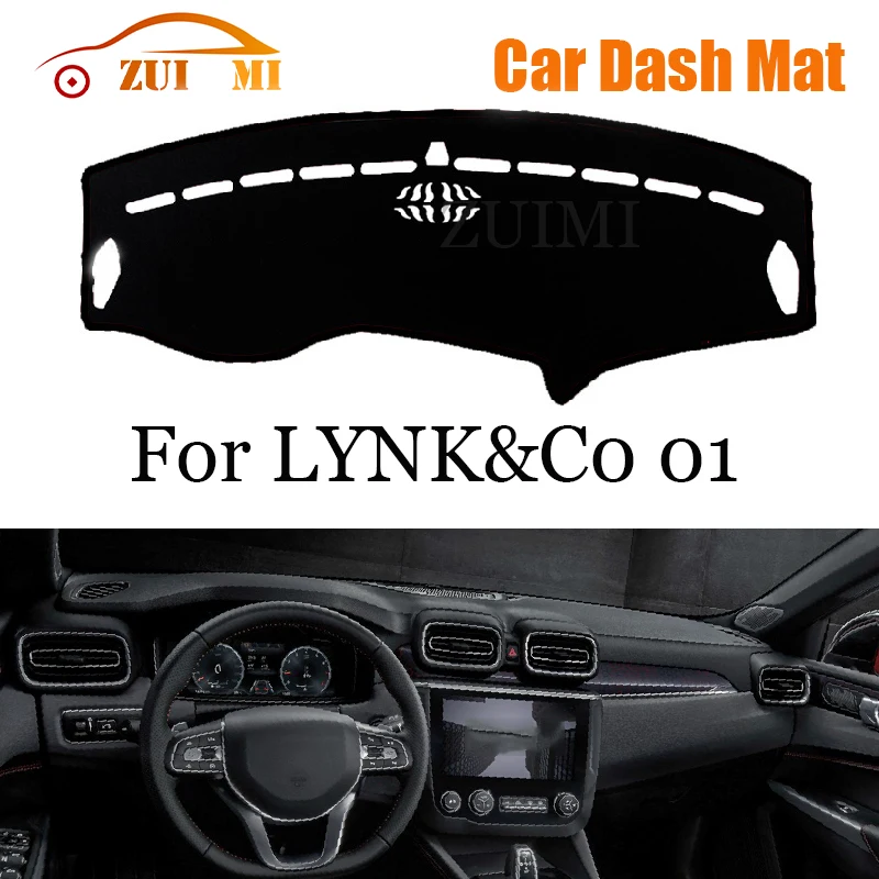 ZUIMI Dashboard Cover Dash Mat Dashmat For LYNK&C0 01 02 03 LHD Dash Board Cover Pad Sun Shade