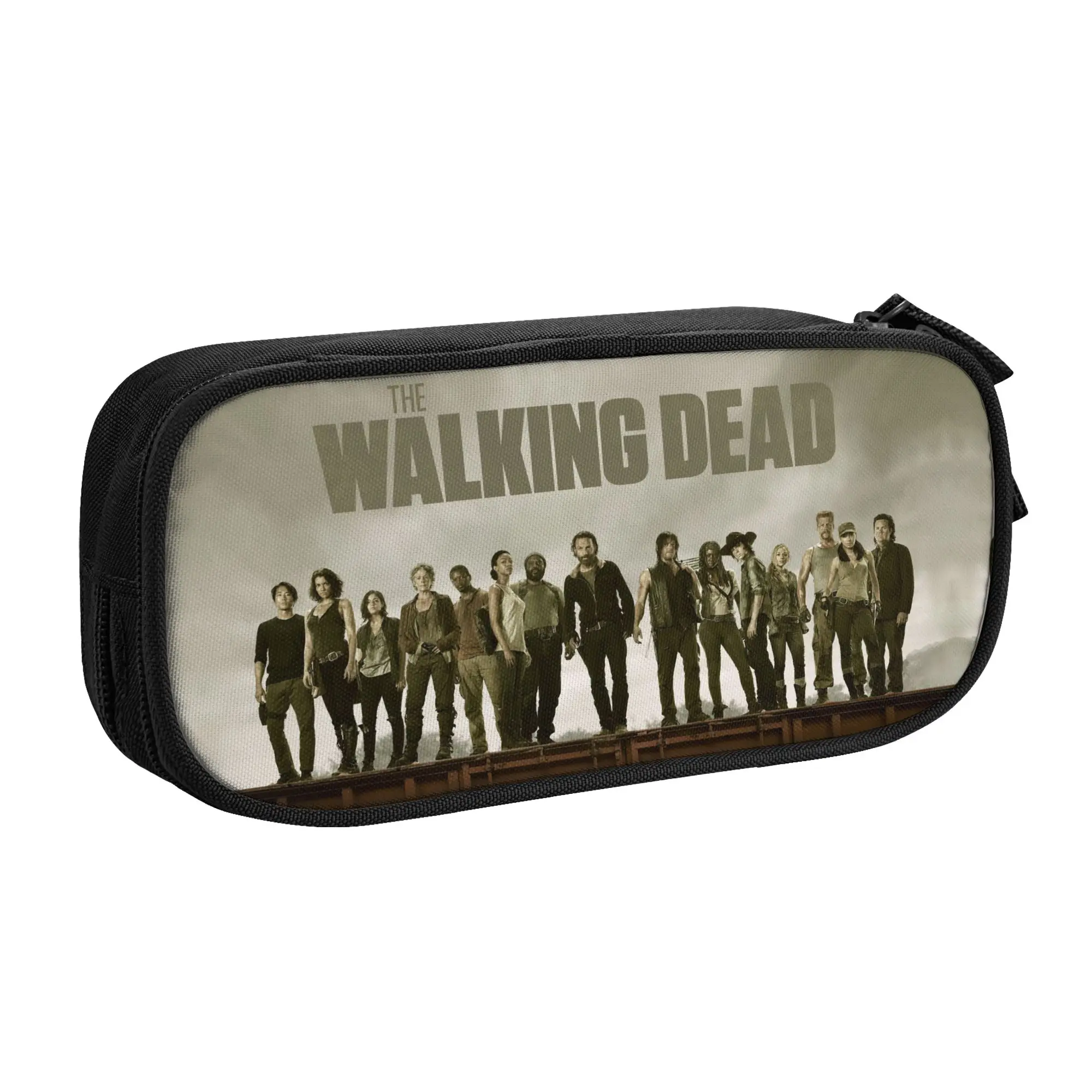 The Walking Dead Kawaii Pencil Case Boy Girl Large Capacity Horror Zombie TV Show Pencil Pouch Student School