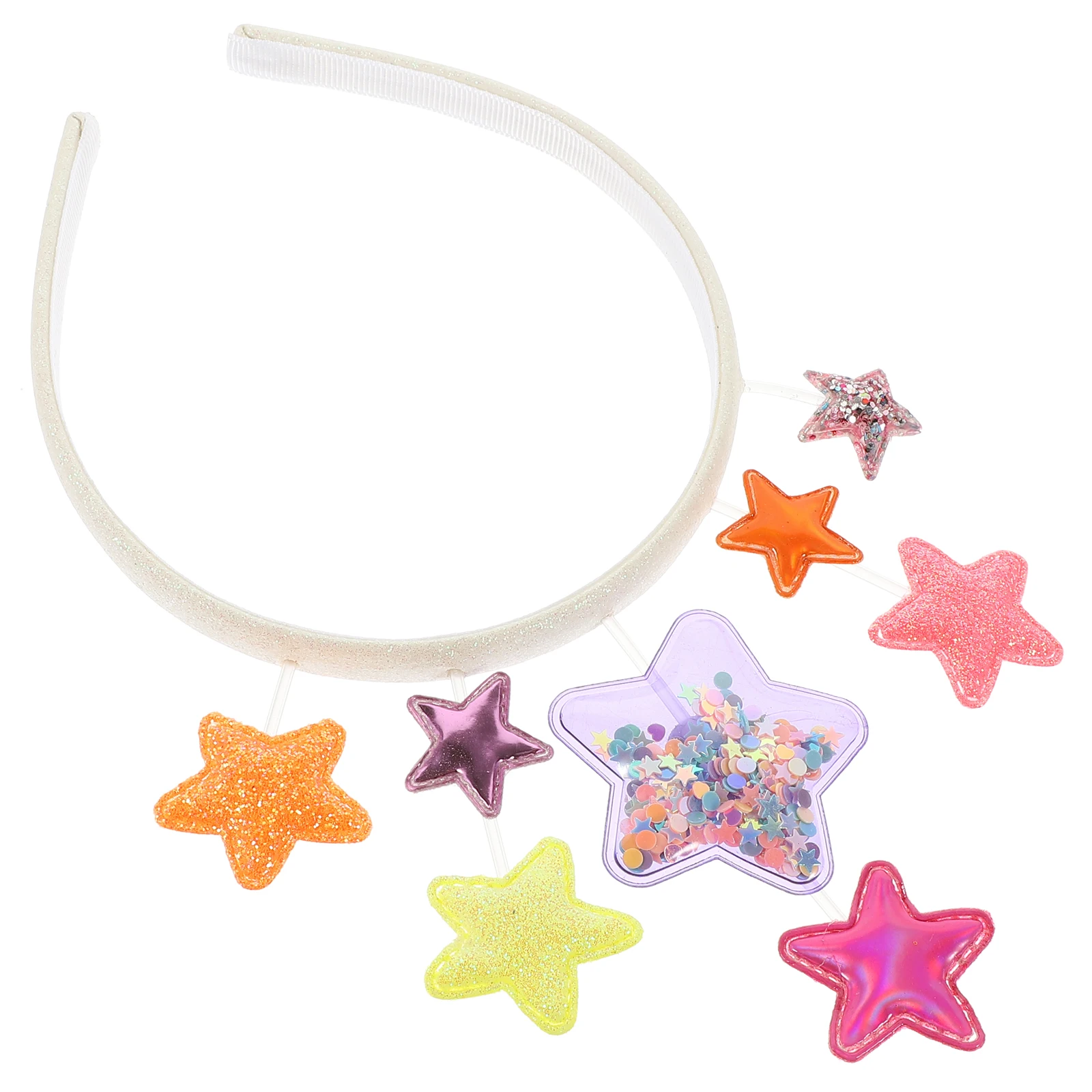 

High pointed Star Headb White Women Girl Hair Accessories Party Birthday Wedding Glitter Star Hairb Holiday Festival