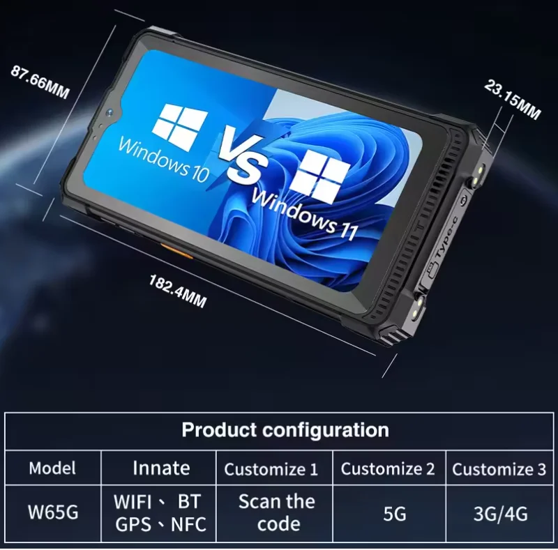 CENAVA W65G 6.5″  Portable Terminal  Intel N150 Windows 11 8G LPDDR4 128G EMMC Handheld 1D/2D Barcode Scanner Data Collector PDA
