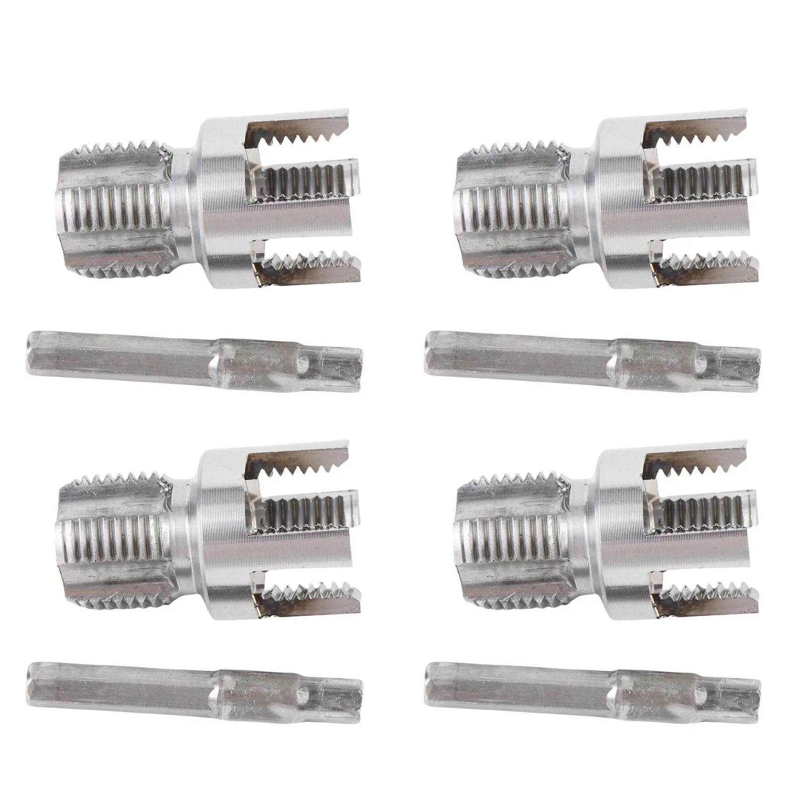 4 Set Internal External Pipe Threading Tool Integrated G1/2 PVC Plastic Pipe Threader Kit Thread Cutting Plumbing 1/4 Shank