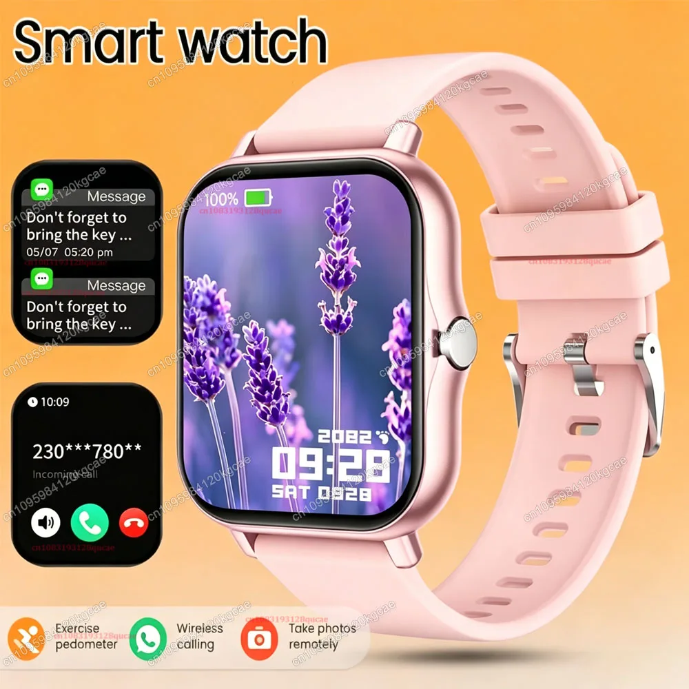Latest Upgraded Fashion Design 1.83-inch Full-Touch Screen Sport Smartwatch for Men Women Wireless Calling Clock Smartwatch Hw12