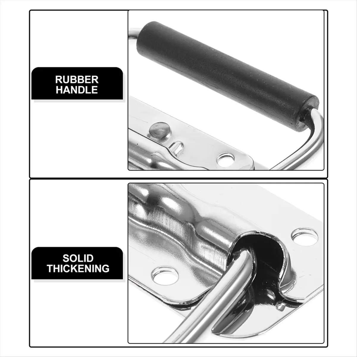 HITL Cabinet Folding Handle Door Handle Spring Type Pull Down Stainless Steel Cabinet Handle