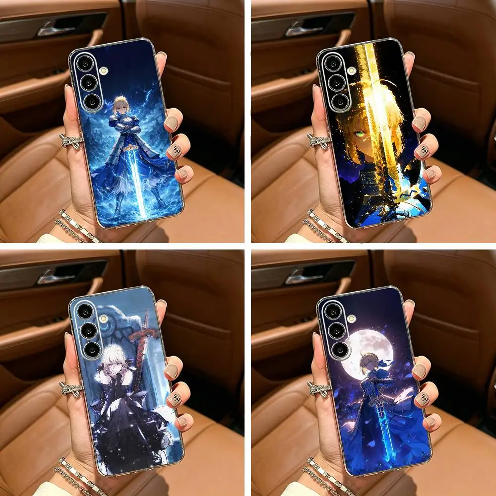 Fate Zero Stay Night -Saber Clear Phone Case for Samsung Galaxy A71, A70, A52, A51, A40, A30