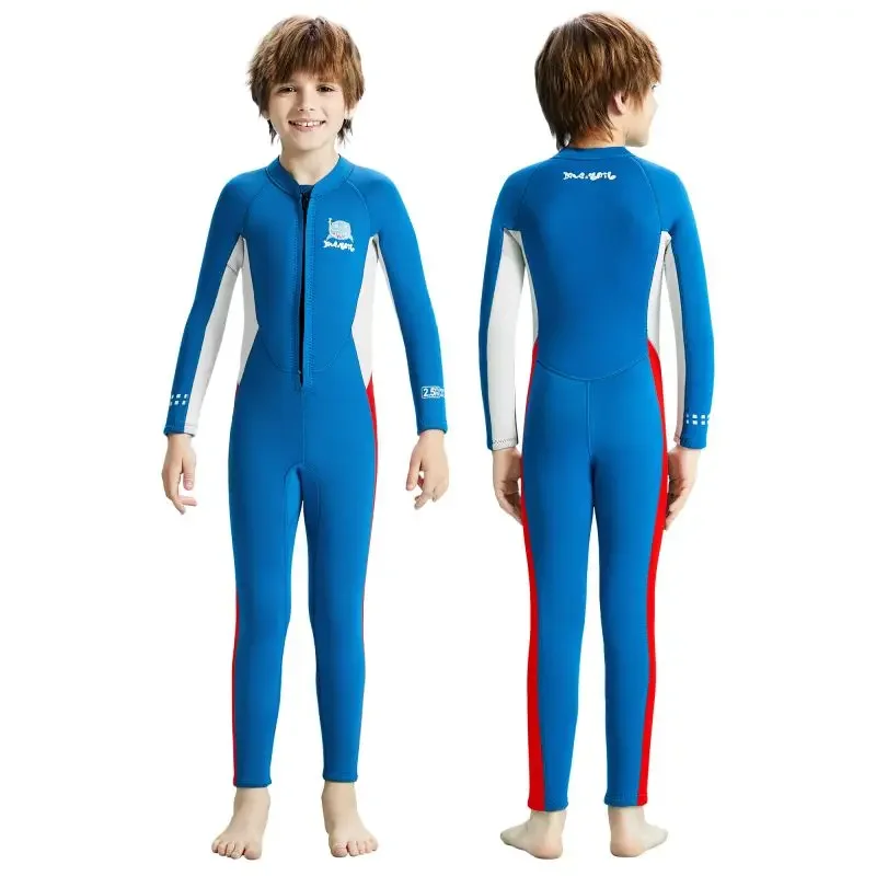 أطفال بنين بنات بأكمام طويلة تصفح الغوص ملابس السباحة الأطفال بذلة للمياه الباردة الغوص تصفح بحر #4