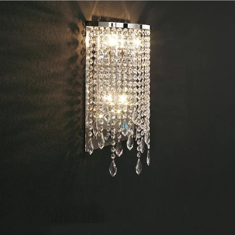 

LED Italian modern crystal wall lamp hotel guest room decorative lamp living room bedroom luxury corridor designer new lighting