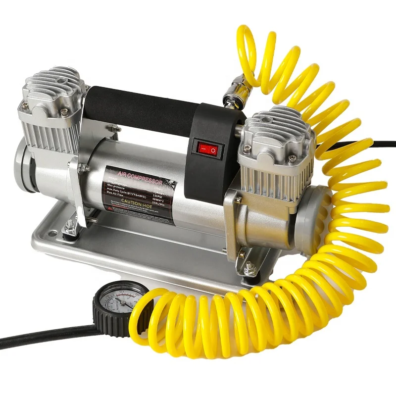 

High Power 12V DC Metal Air Compressor Pump with Extension Hose for Car
