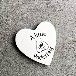 1PC Pocket Hug Token I Love You Stainless Steel Double Sided Keychain