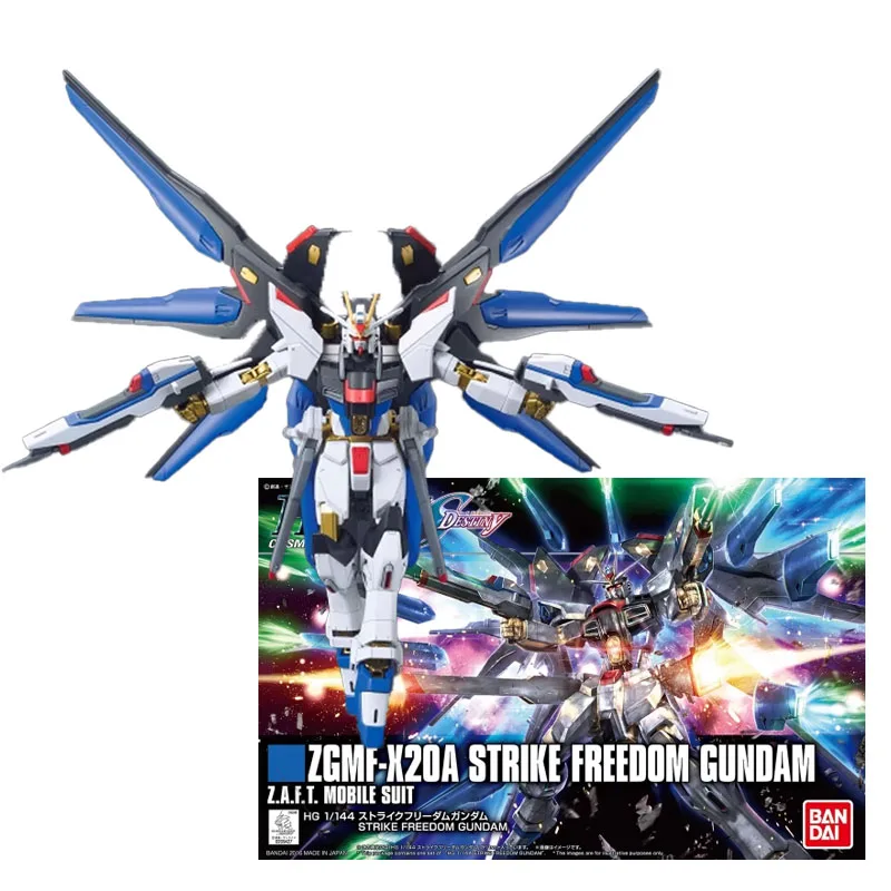 

Bandai оригинальный HG 1/144 аниме ZGMF-X20A STRIKE FREEDOM GUNDAM в сборе, комплект модели, экшн-фигурки, игрушки для детей, коллекционный подарок