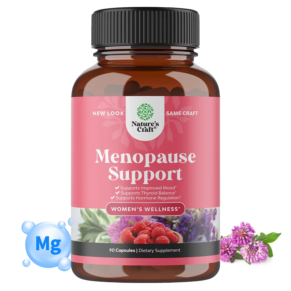 

Комплексная травяная добавка для женщин в период менопаузы - с донг-квай, ягодами честоты и корнем черной кохосы - многофункциональная, 90 капсул