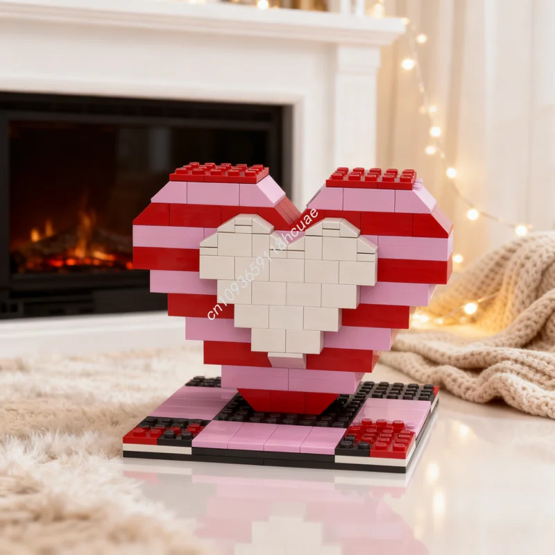 

210 шт. MOC сердце на день Святого Валентина сезонная модель строительные блоки архитектура сборка DIY идея рождественские подарки игрушки творческое образование