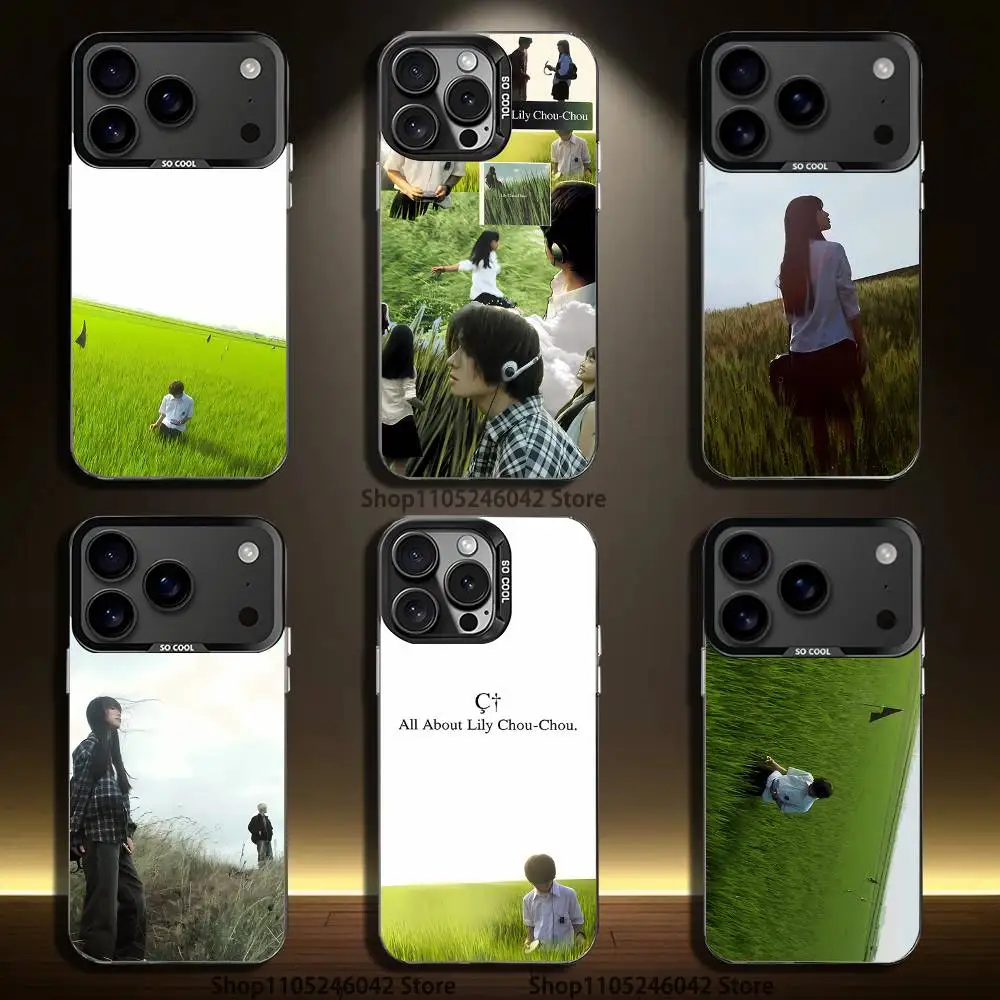 

All About Lily Chou-Chou For iPhone 17,16,15,14,13,12,11,Mini,Pro,E,SE4,XS,MAX Black Shockproof Candy Matte Cover