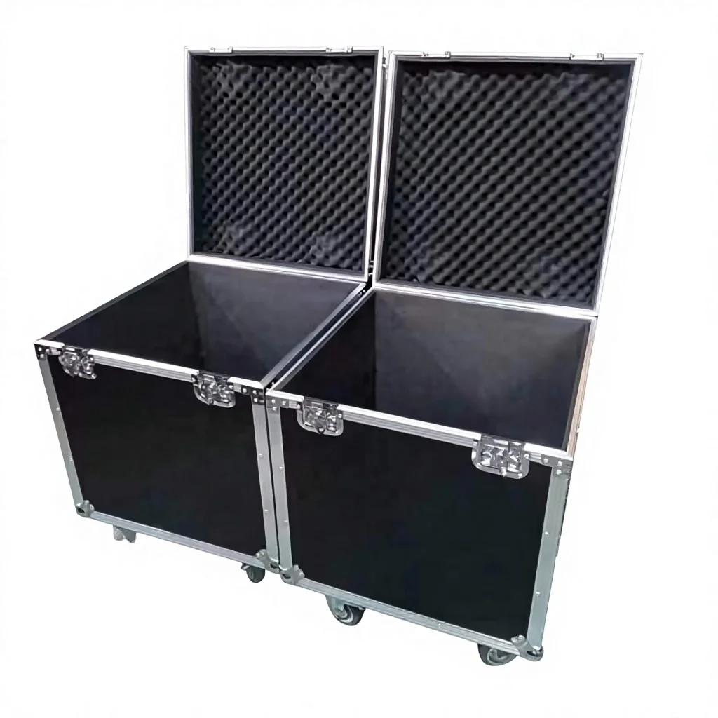 High Quality ATA Road Flight Case Cable Trunk Utility Road Trunk 60x60x60cm Storage Box with Wheels for Stage Event Gear Pro