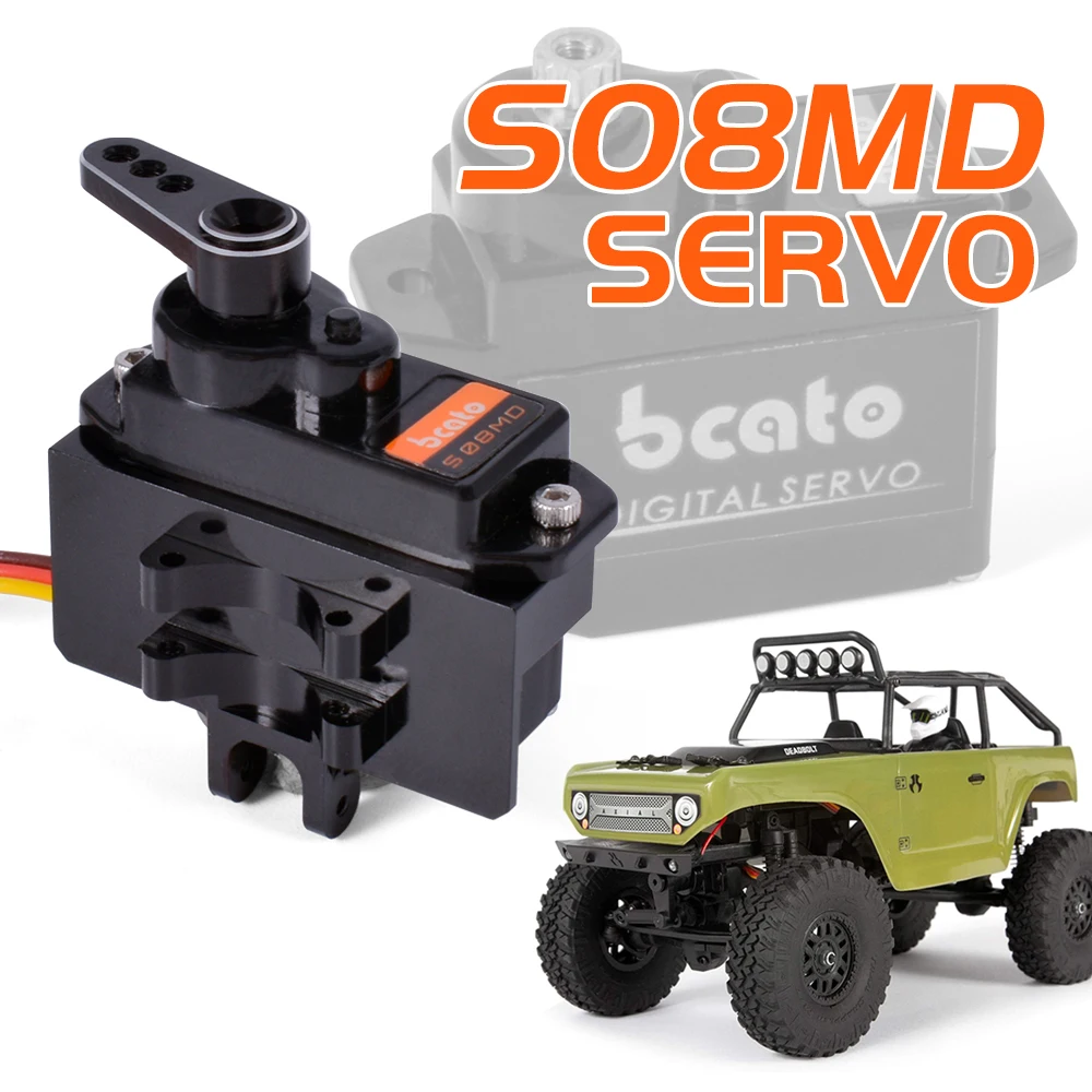 

Axial SCX24 Servo Metal Gear Upgrade Micro Servo for Axial SCX24 Gladiator 1/24 RC Car Servo Motor with Mount 15T Metal Arm