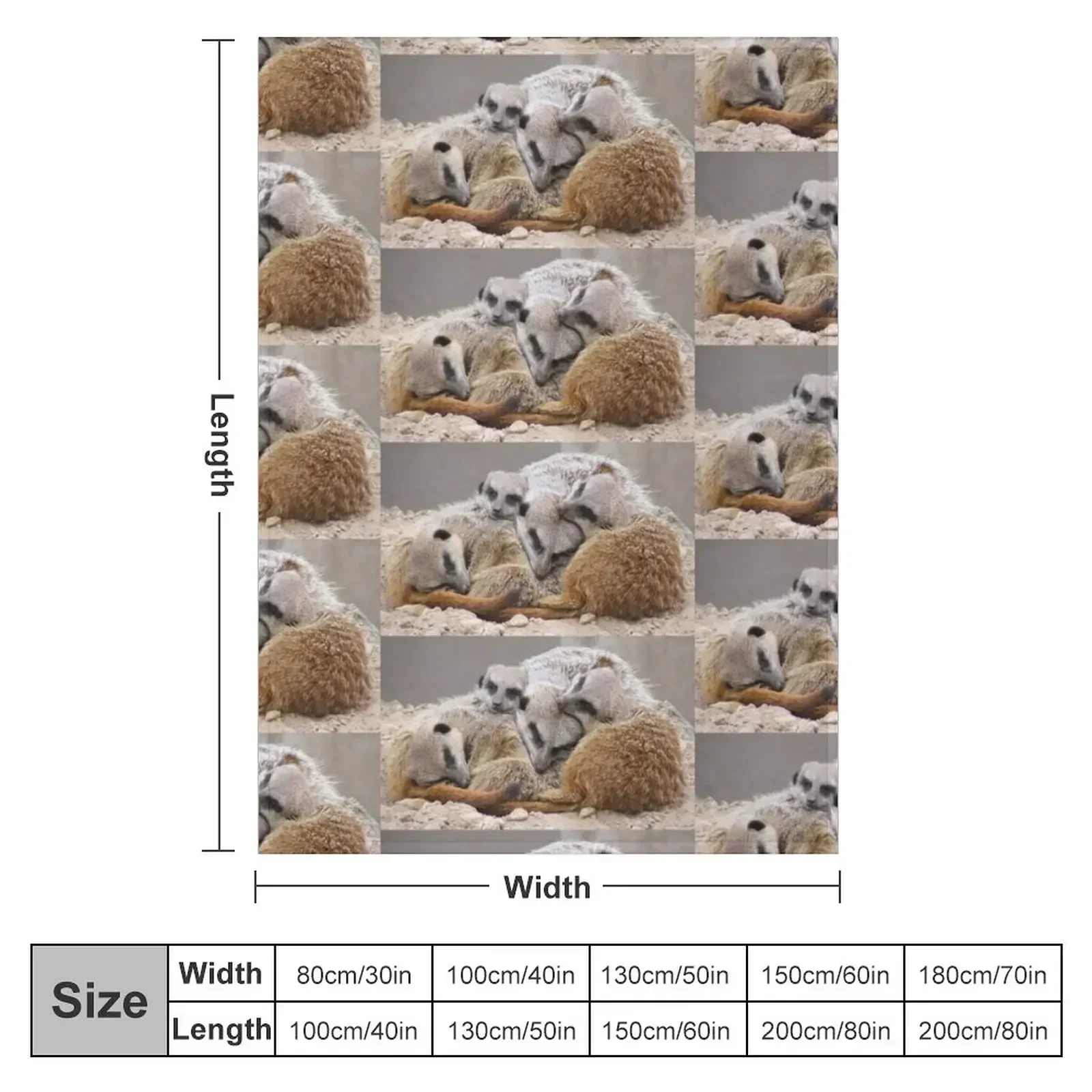 Meerkat cuddles Throw Blanket Plush Stuffeds Blankets